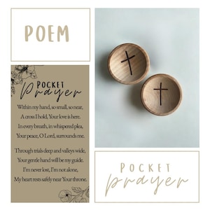 Handmade Wooden Pocket Prayer Fidget: Christian Anxiety Relief Gift
