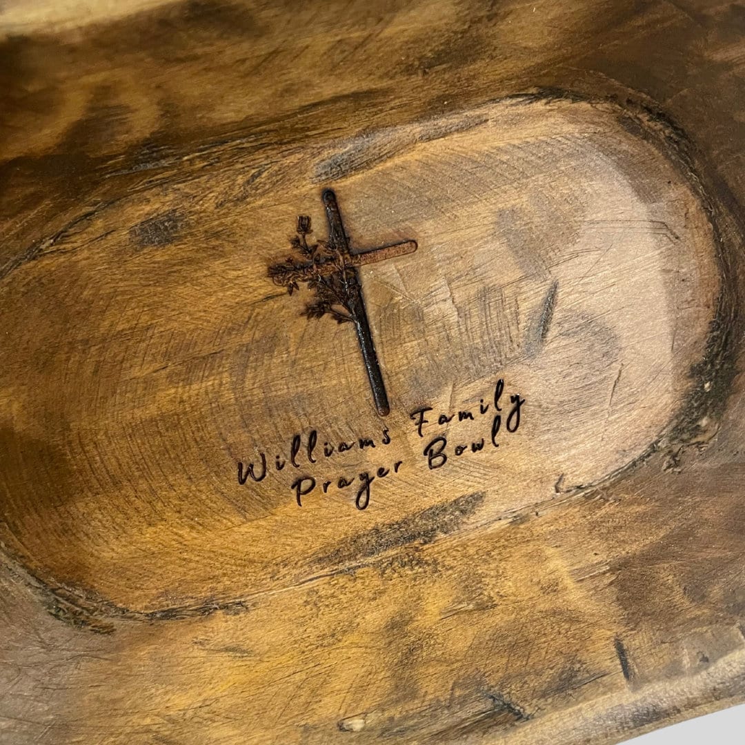 Personalized Small Prayer Bowl | Dough Bowl |Wood Prayer Bowl | Best friend gift | Custom Catch All Tray | Personalized Gifts