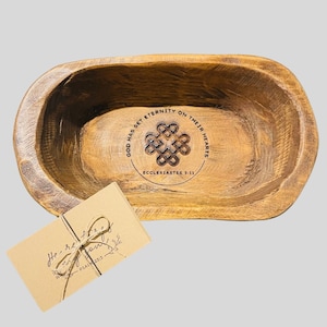 Personalized Small Mini Prayer Bowl Dough Bowl Prayer Bowl Best friend gift box Farmhouse Rustic Catch All Personalized Religious Gift image 8