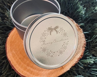 Custom Christmas Tin | Small Christmas Gift | Custom Gift Wrapping | Custom Christmas Favor | Personalized Christmas Gift | Small Gift Idea