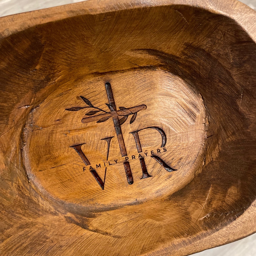 Personalized Small Mini Wedding Prayer Bowl Dough Bowl Prayer Bowl | Christian Wedding Gift | Farmhouse Rustic | Personalized Religious Gift