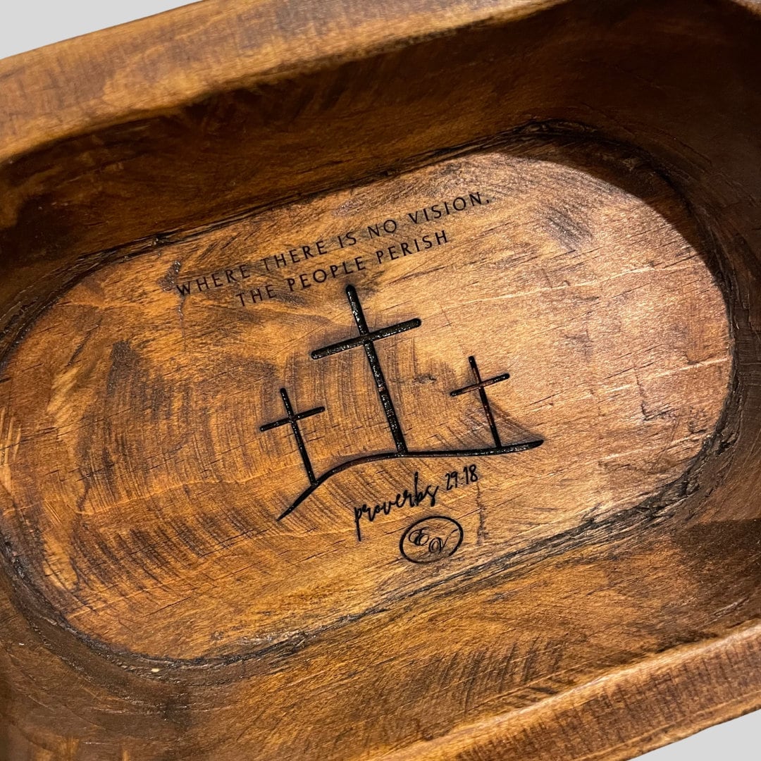 Personalized Small Prayer Bowl | Dough Bowl |Wood Prayer Bowl | Best friend gift | Custom Catch All Tray | Personalized Gifts