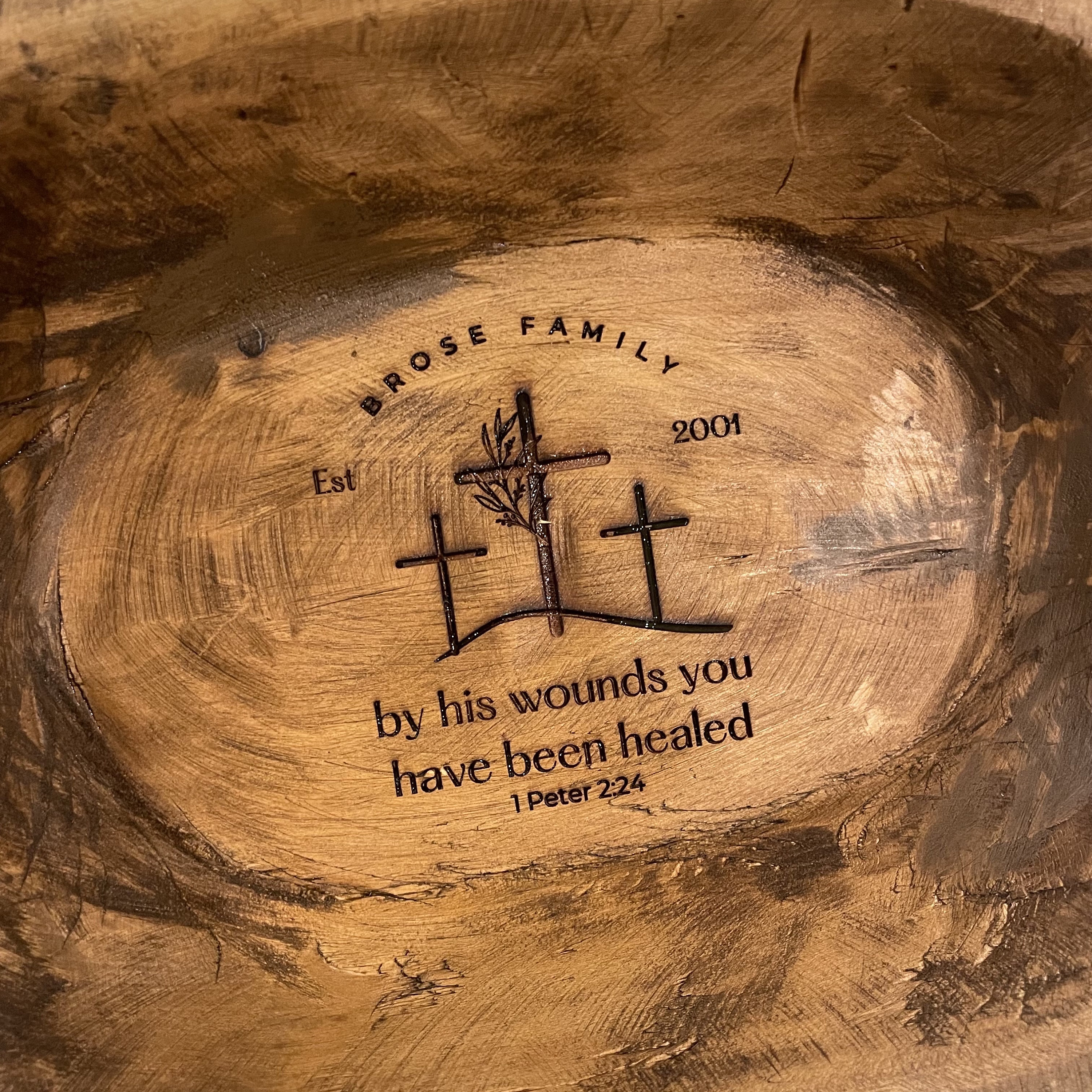 Personalized Small Prayer Bowl | Dough Bowl |Wood Prayer Bowl | Best friend gift | Custom Catch All Tray | Personalized Gifts