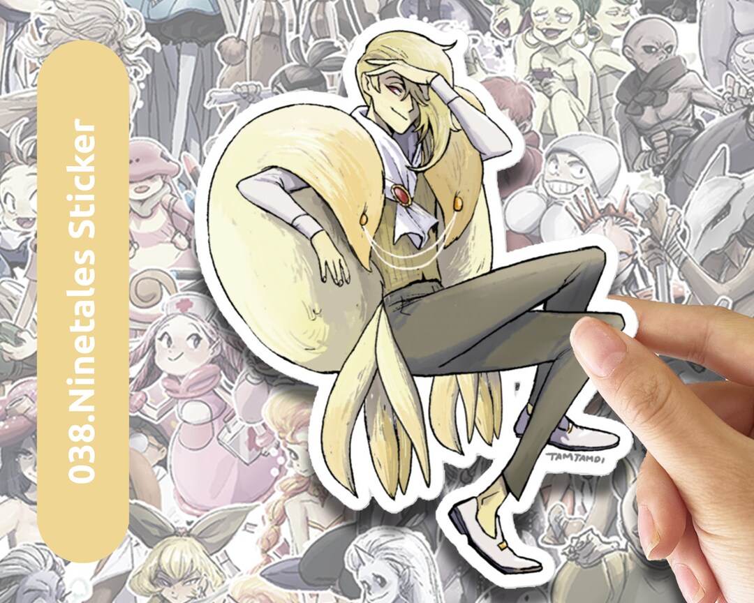 038.ninetales Humanization Vinyl Sticker - Etsy