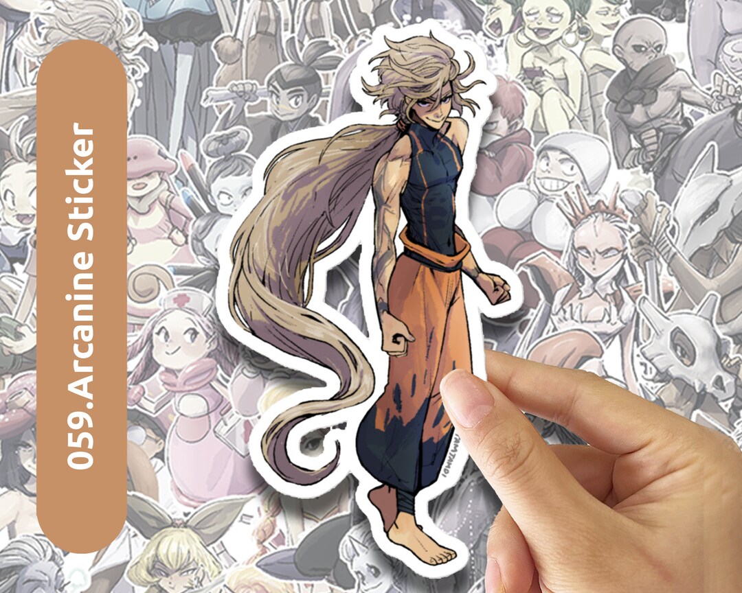059. Arcanine Humanization Vinyl Sticker - Etsy