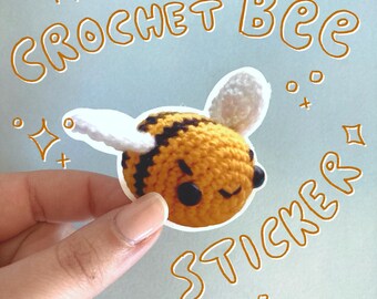 Crochet Bee Sticker