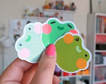 Multicolored Frogs Stickers
