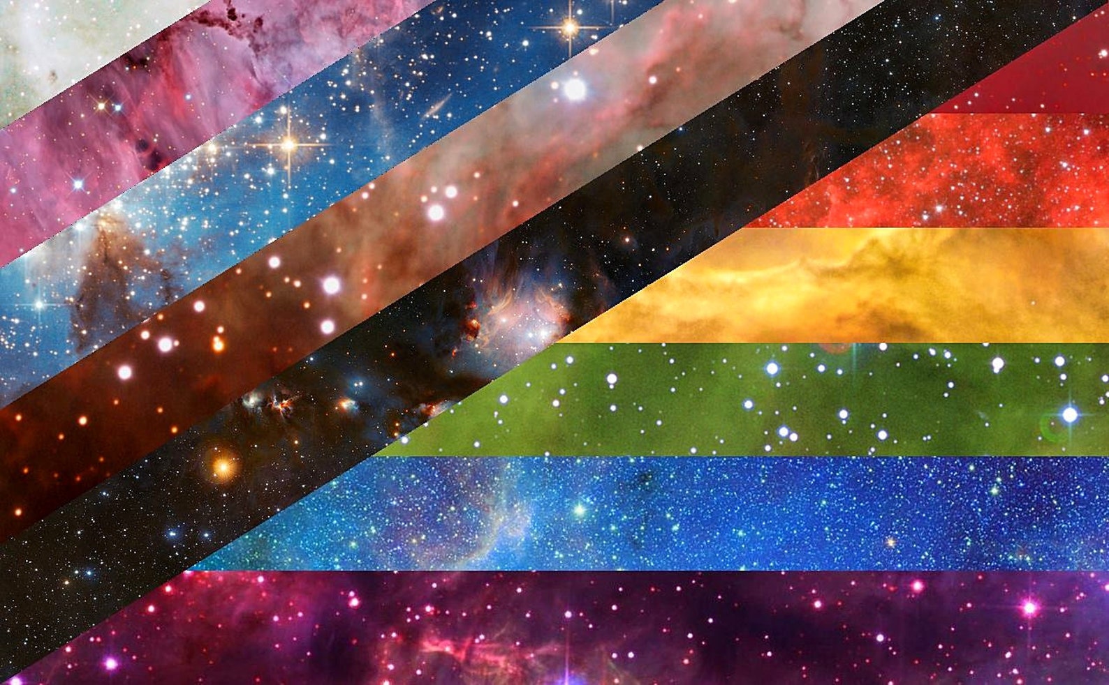 Space / Celestial Design Trans POC Pride flag keyring LGBT Etsy
