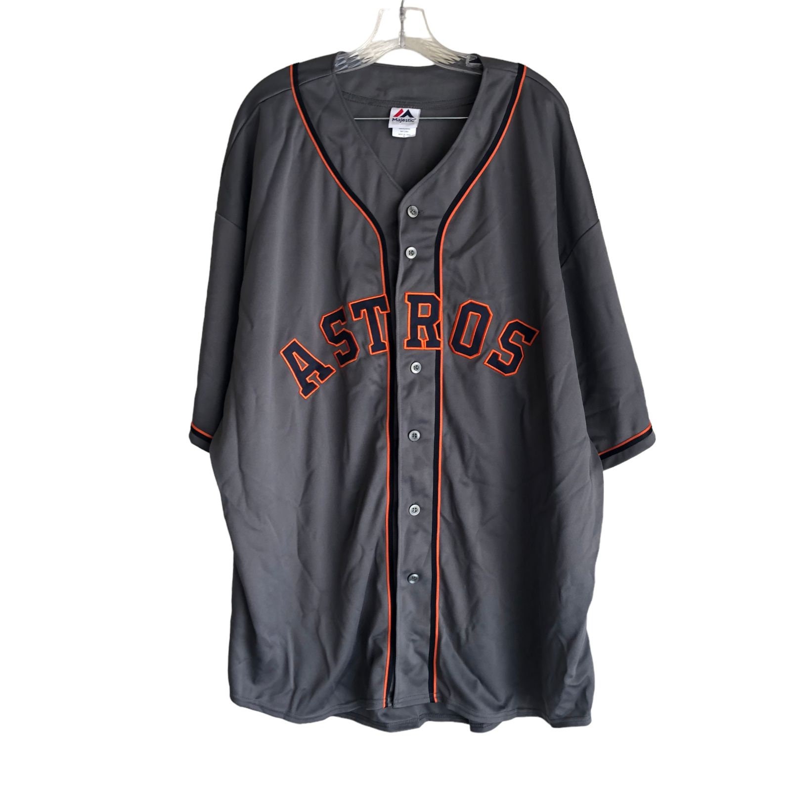 Houston Astros Shirt Large Youth Gray - Majestic