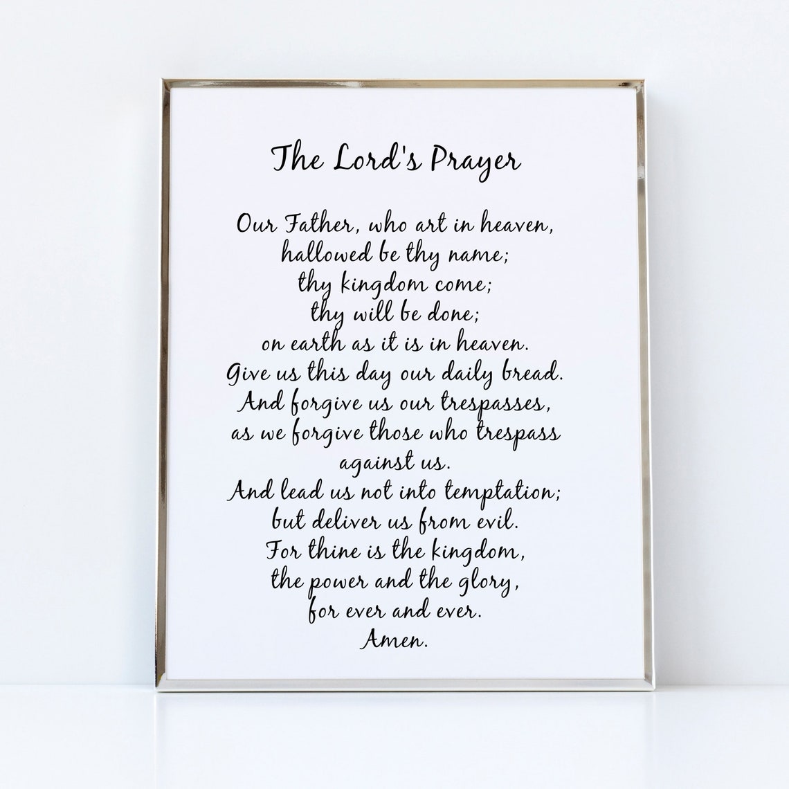 The Lord's Prayer Printable Art, Bible Verse Printable Art, Christian ...