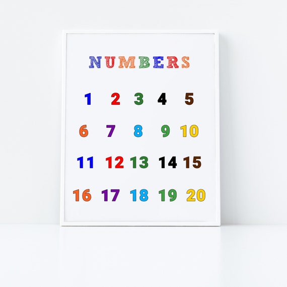 Poster Learn to Count to 20