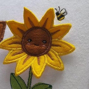 Sunflower Embroidery design ITH