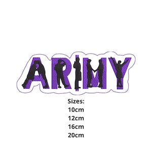 Army bts Embroidery Design