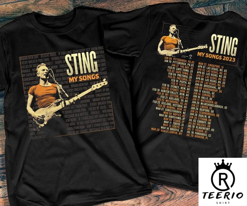 Discover Sting Tour 2023 Shirt, Sting Concert Tour 2023 T-Shirt