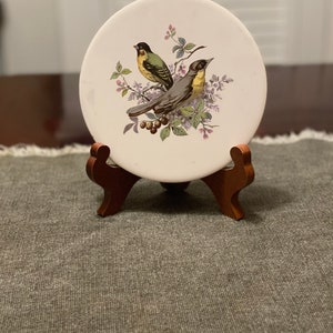 Trivet tile with screen printed Bird, Vintage