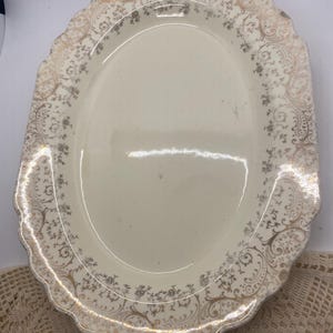W.S. George Canarytone Serving Platter 11 1/2&quot; oval