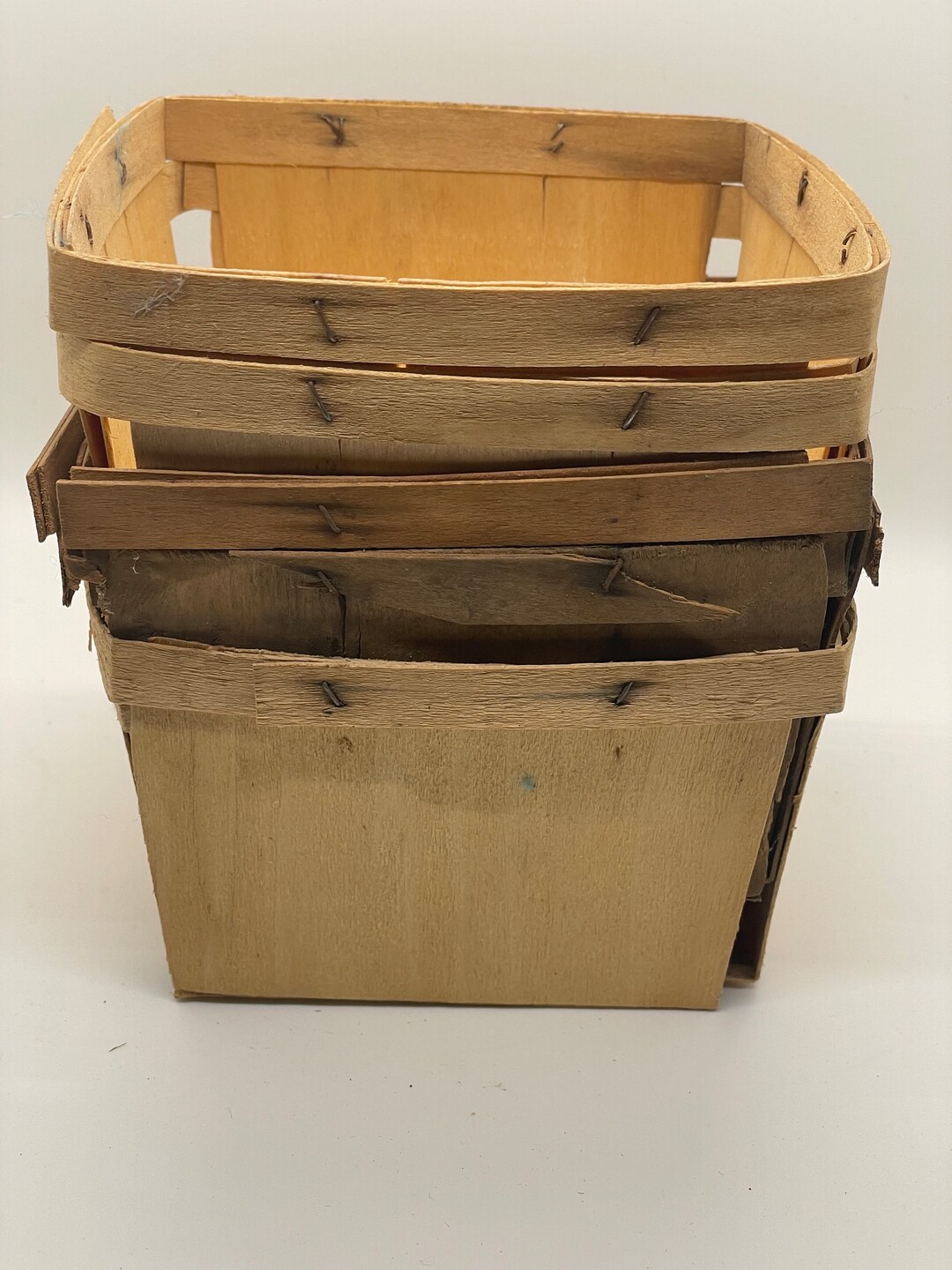 Wood Berry Baskets Mixed Set of 5 Etsy
