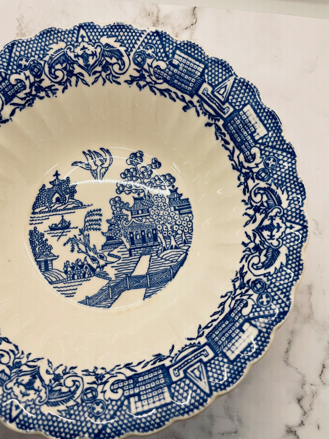 Vintage Limoges Blue Willow R88 Bowl Etsy