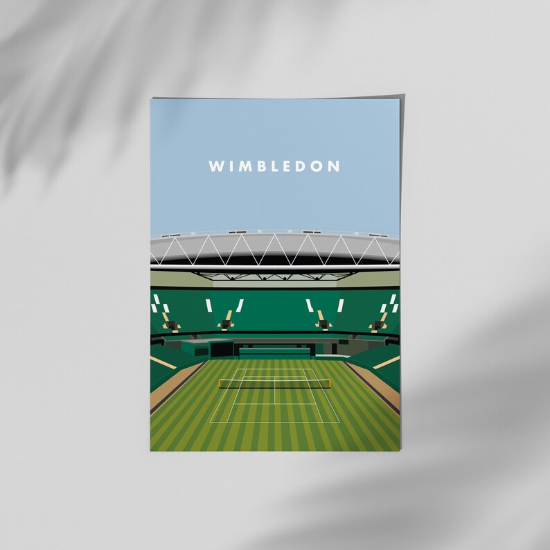 Wimbledon Centre Court Tennis Poster Etsy UK