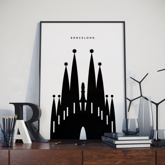 La Sagrada Familia Barcelona Spain Poster | Etsy