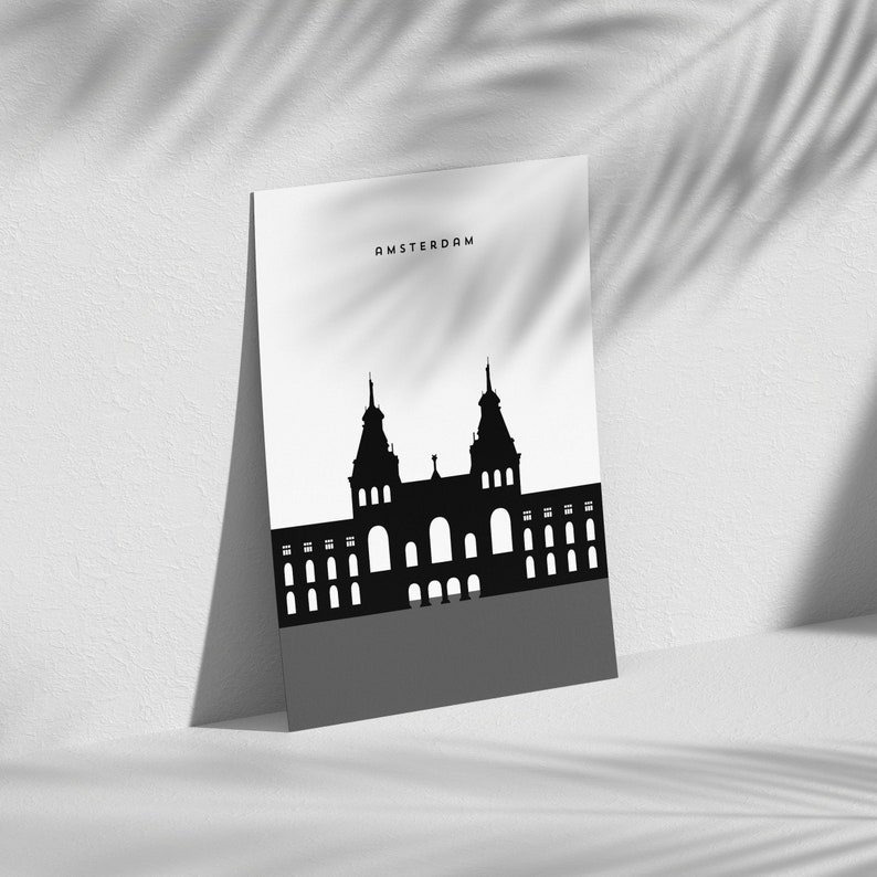 Rijksmuseum Amsterdam Holland Watercolour Travel Poster // A3 or A4 unframed Rijksmuseum Amsterdam Holland Watercolour Travel Poster // A3 or A4 unframed