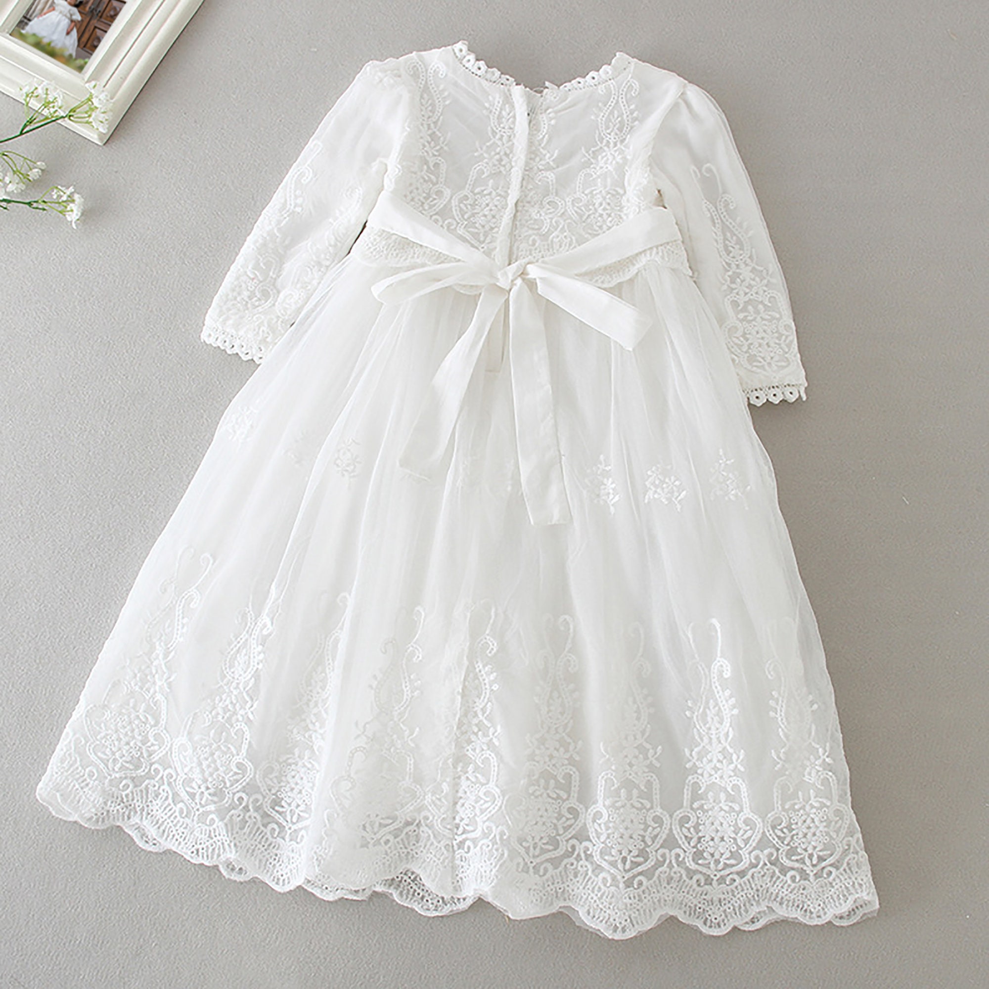 white christening gown