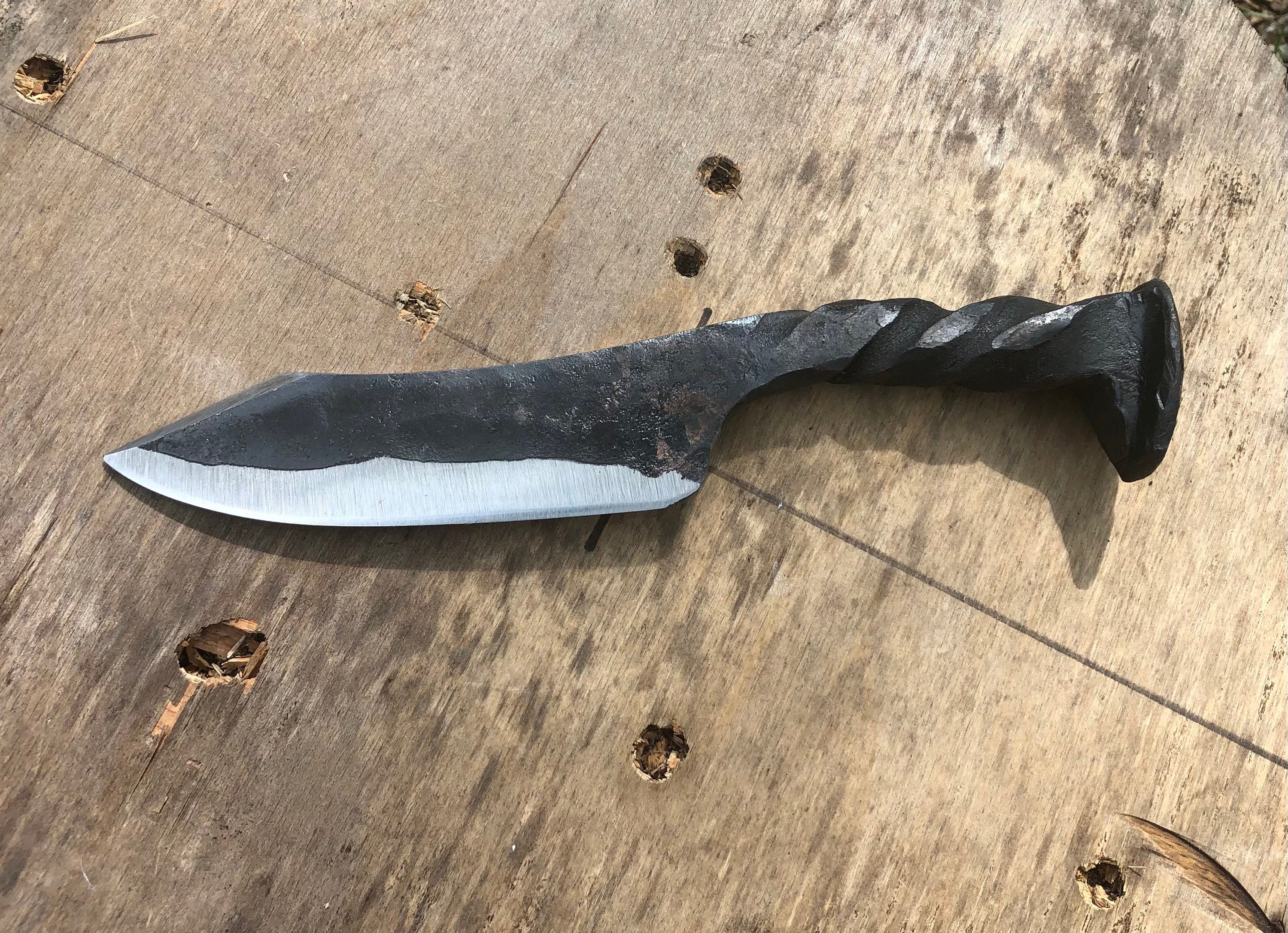 Hand Railroad Spike Knife Etsy