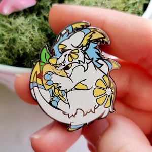 Lemony #786 w/ Variants - Fursona Pins 1.5&quot; Hard Enamel Pin + 0.5&quot; Mini