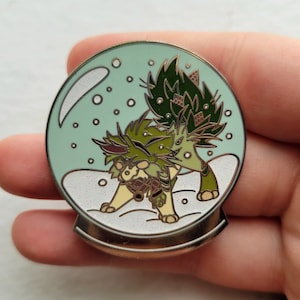 Snowglobe Cutie - Show & Tail Creations 1.75&quot; Hard Enamel Pin