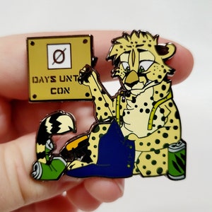 Con Crunch Cheetah - Show & Tail Creations 1.75&quot; Hard Enamel Pin