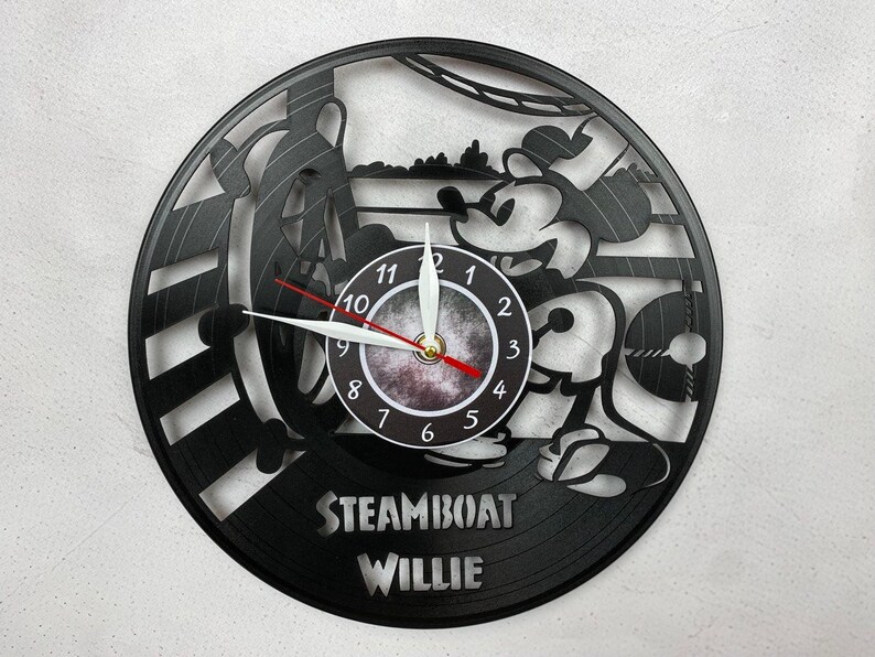 Steamboat, Vinyl Record Wall Clock, Vinyl Clock, Nursery Wall Clock