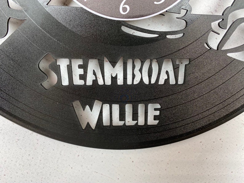 Steamboat, Vinyl Record Wall Clock, Vinyl Clock, Nursery Wall Clock