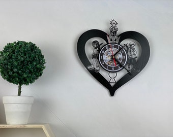 Kingdom Hearts Vinyl Record Wall Clock, Geek Decor