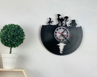 Vinyl Record Clock – Cartoon Nursery Decor, Toy Story Theme