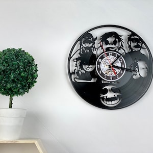 Lyrics Vinyl Record - Vinyl Record Clock - Music Theme Wall Clock - Album Cover Room Decor - Rock Band Lover Gift