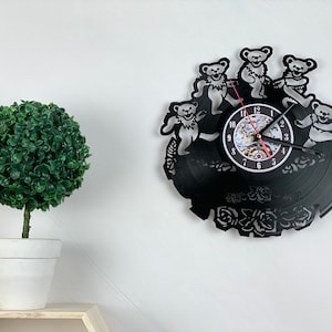 Lyrics Vinyl Record Clock - Album Cover Room Decor - Favorite band gift - Rock Band Wall Clock - Gtareful Album Wall Decor