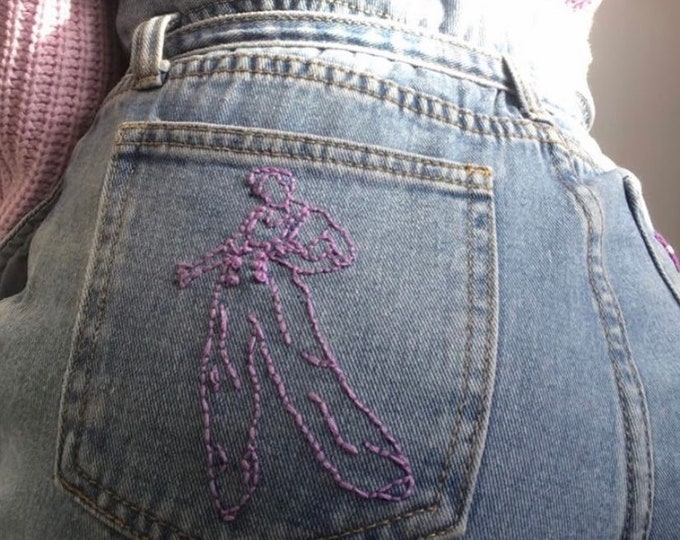 HARRY STYLES embroidered jeans! Women's 