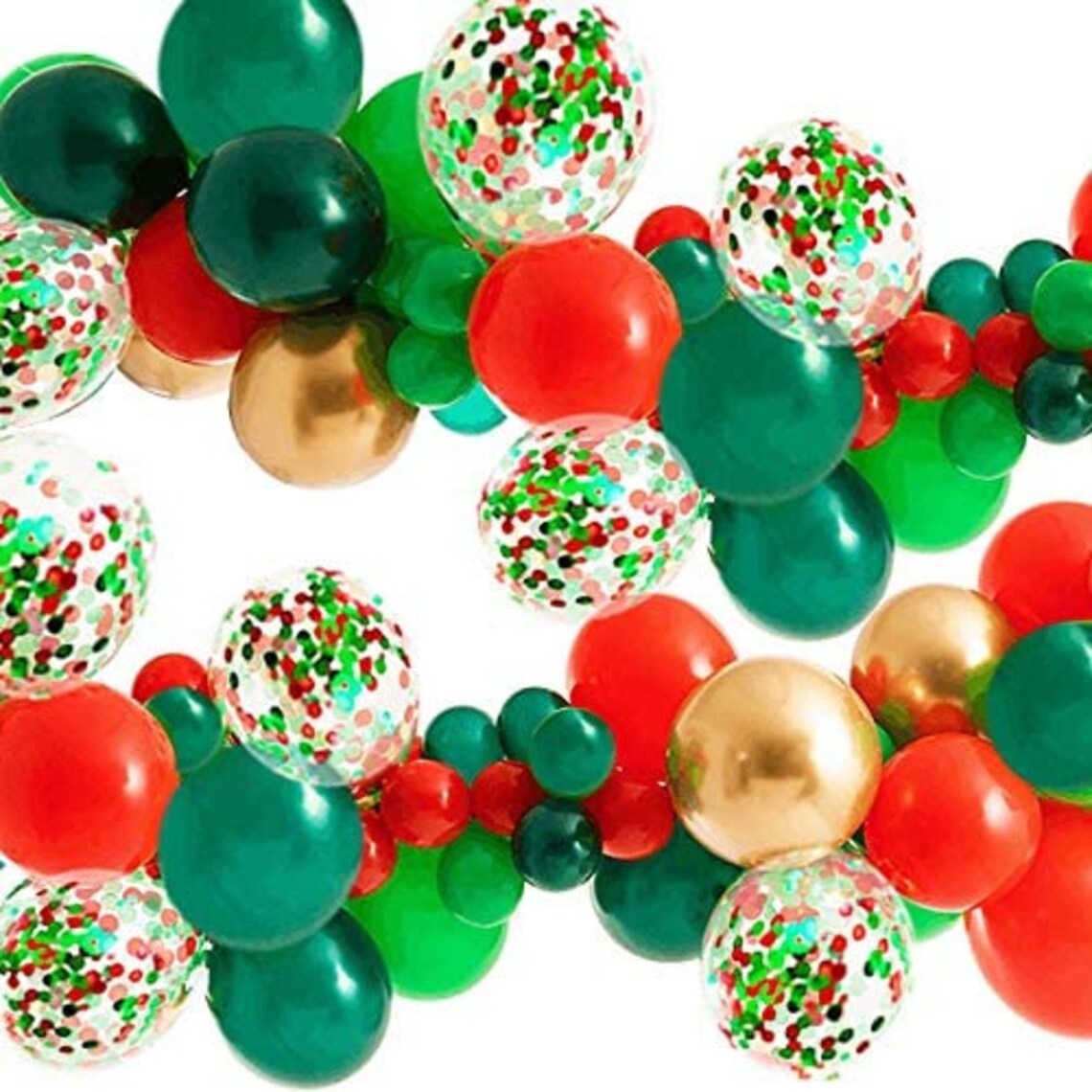 Merry Christmas Balloon Arch Garland Kit 115 Pieces Green Etsy