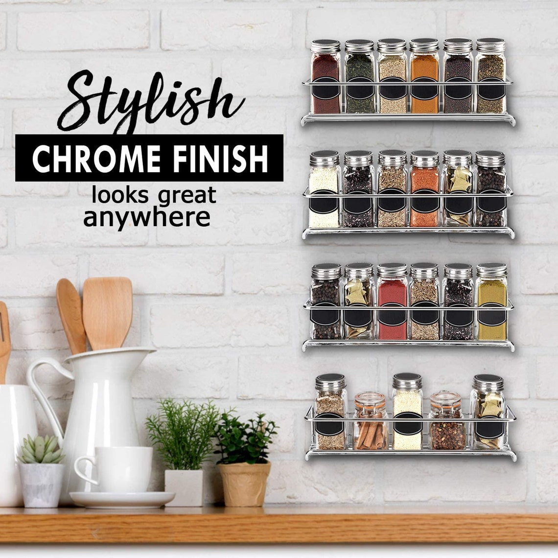 Spice Rack Organizer For Door Kitchen Pantry Etsy