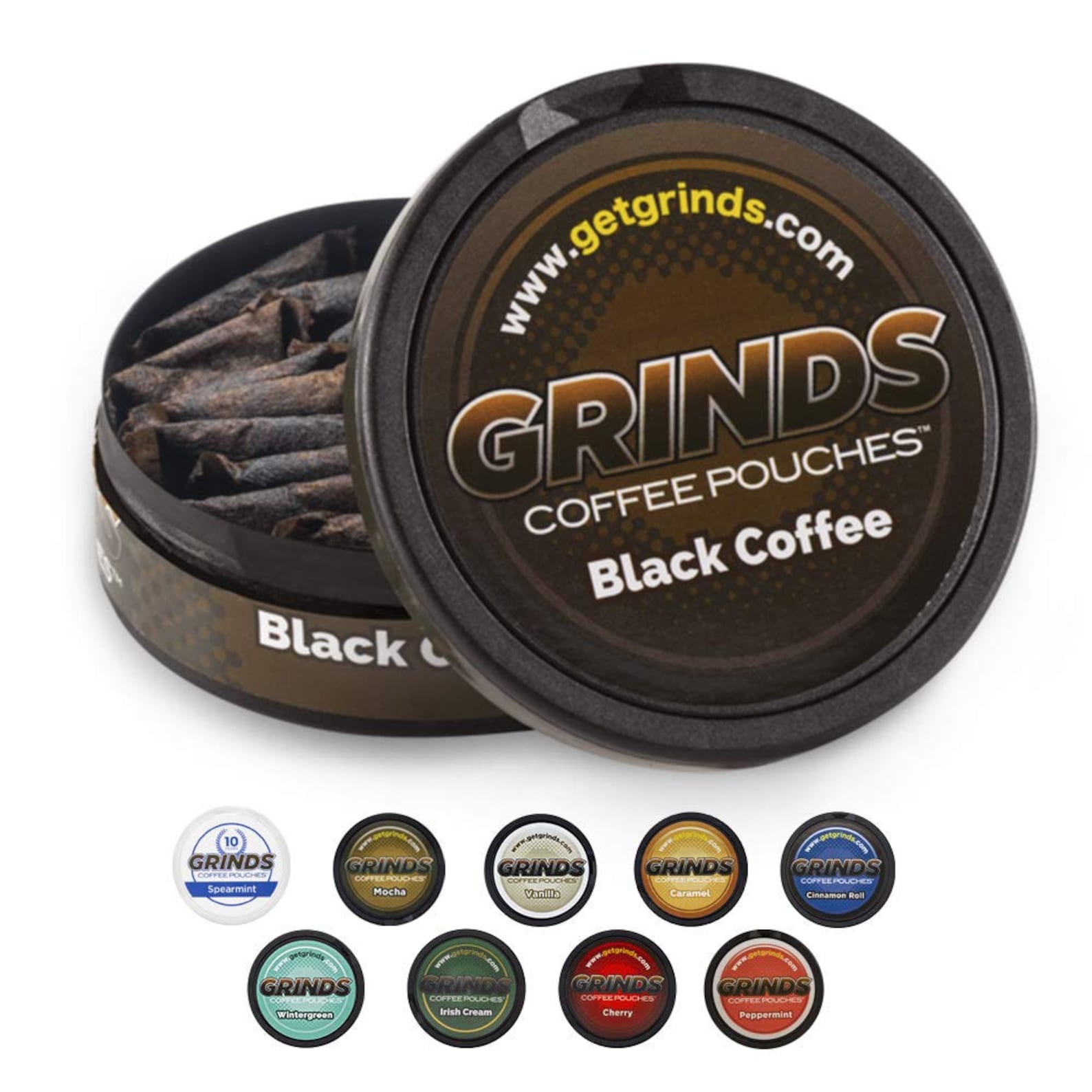 Grinds Coffee Pouches 3 Cans of Black Coffee Tobacco Free Etsy