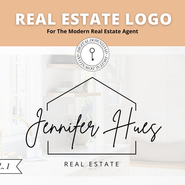 Real Estate Logo | Pre-Made Real Estate Logo | Canva Template | Editable Logo for Real Estate | Real Estate Branding | Home Stage | Vol 1