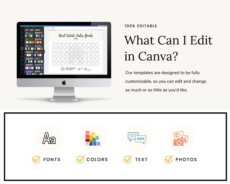 2022 House Goal Chart Real Estate Goal Chart Printable Etsy