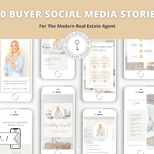 10 Social Media Stories für Käufer | Immobilien | Social Media für Agenten | Agent Marketing | Instagram Stories | Facebook | Canva | Vol 1