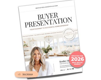 Real Estate Home Buyer Presentation | 2026 Buyer's Market | NAR Settlement | Real Estate Marketing | Canva Template | Buyer Consultation