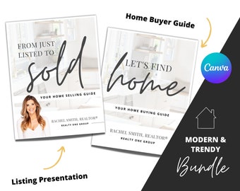 Real Estate Seller Guide & Home Buyer Guide Bundle | Real Estate Marketing | Home Seller Guide | CMA Packet | Listing Presentation | Canva
