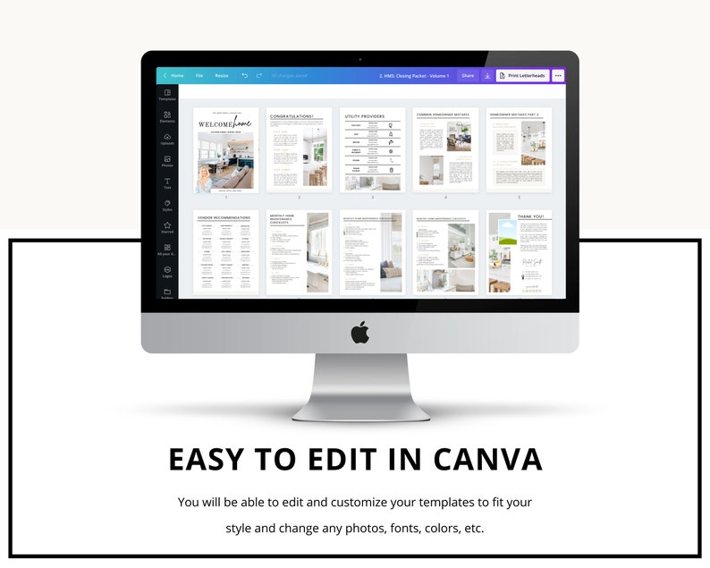 Real Estate Client Closing Guide Exit Packet New Home Binder Etsy