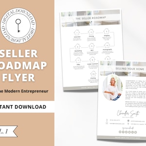 Home Verkäufer Roadmap Guide | Verkäufer Paket | Verkäuferflyer | Immobilien Marketing Material | Modernes Marketing | Canva Template | Vol 1