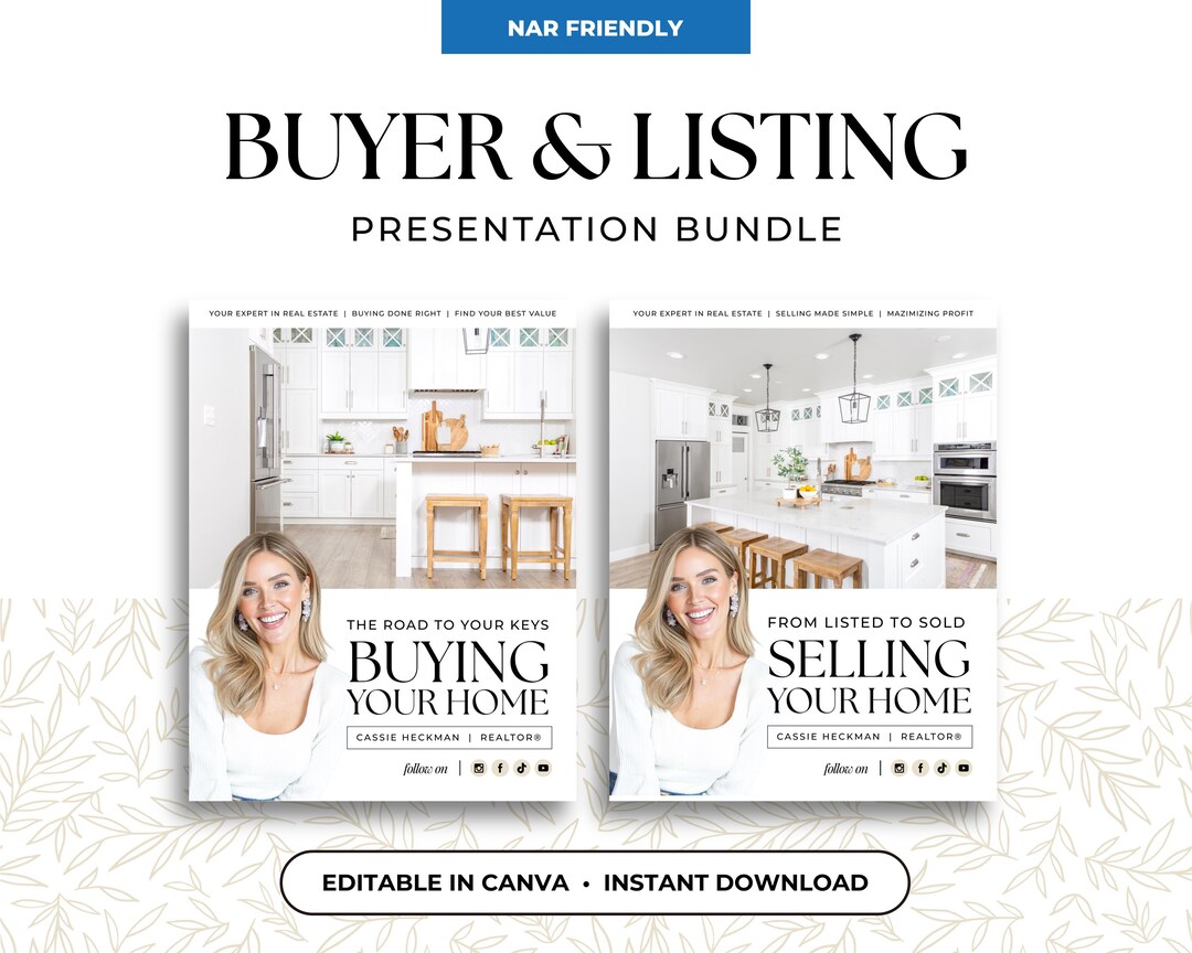 Real Estate Listing & Buyer Presentation Bundle, Home Seller Guide ...