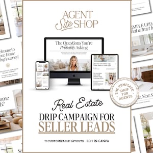 Real Estate Drip Campaign | Seller Lead Email Templates | Realtor Marketing | Home Seller Nurture | Real Estate Email Automation