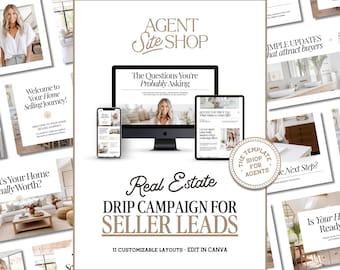 Druppelcampagne onroerend goed | Sjablonen voor lead-e-mail van verkoper | Marketing voor makelaars | Homeverkoper Nurture | E-mailautomatisering onroerend goed